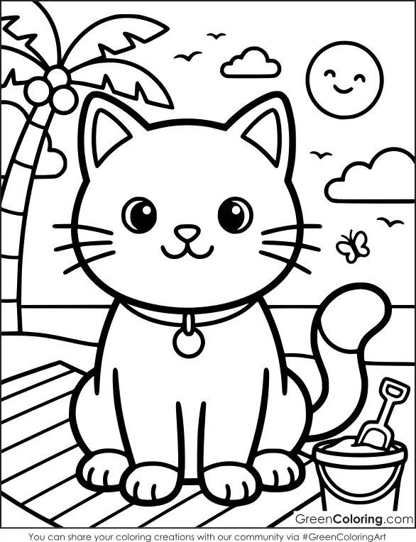 Kitten Coloring Page