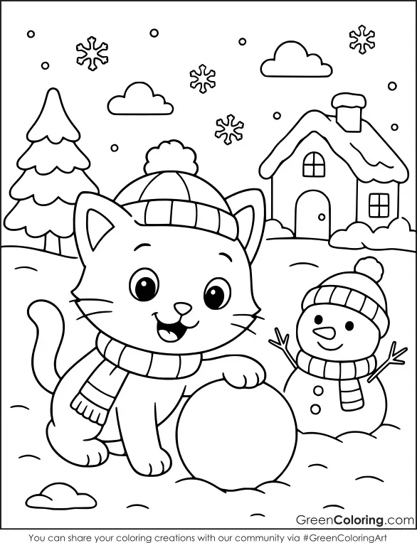 Printable Kitten Coloring Pages PDF