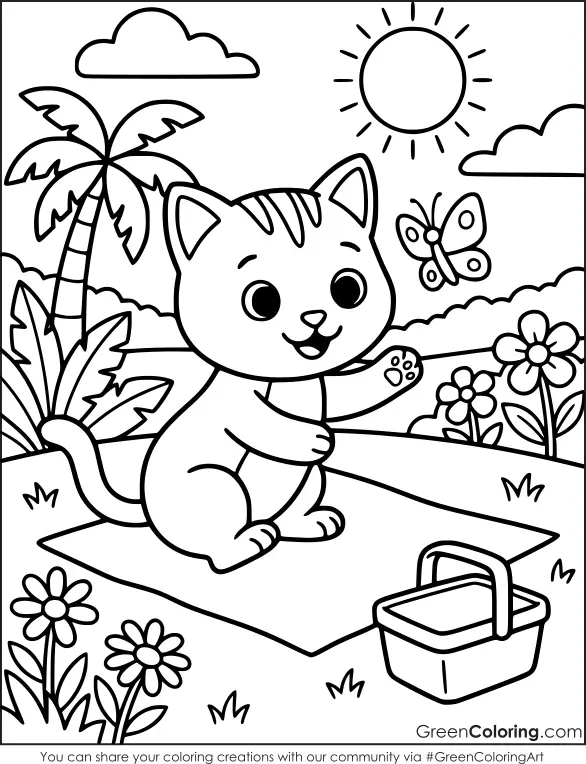 Kitten Coloring Sheets Free