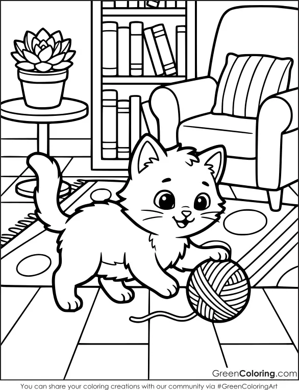 Kitten Coloring Sheets Printable