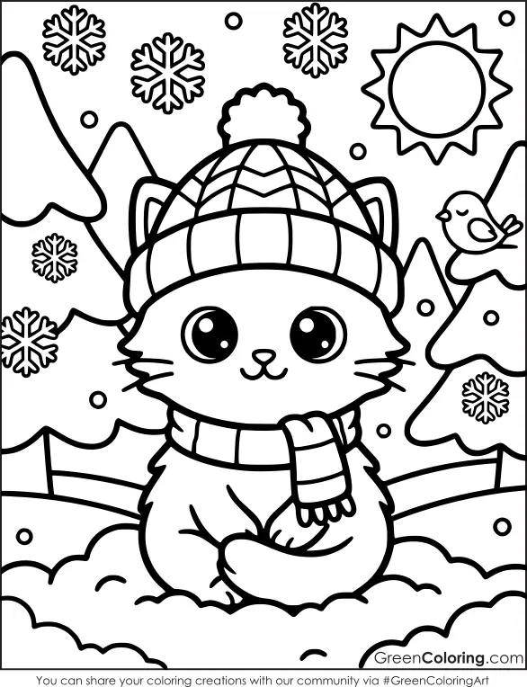 Kitten Coloring Pages Printable