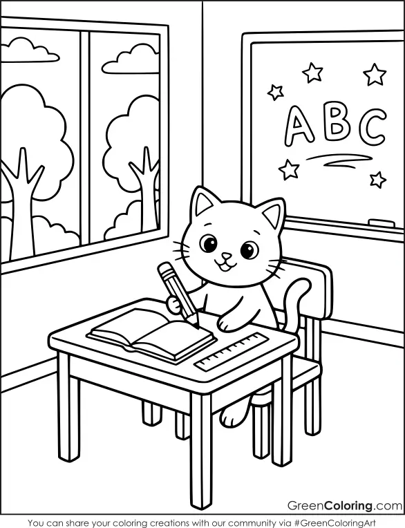 Kitten Coloring Pages