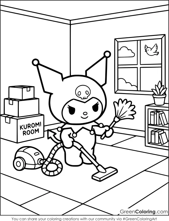 kuromi coloring pages pdf