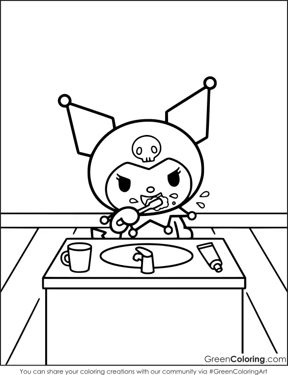 Kuromi Coloring Sheets