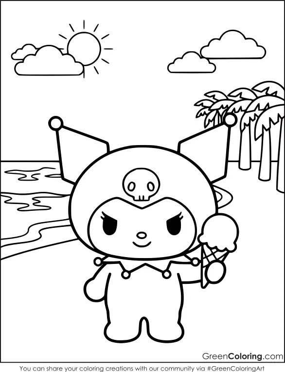 kuromi coloring pictures printable