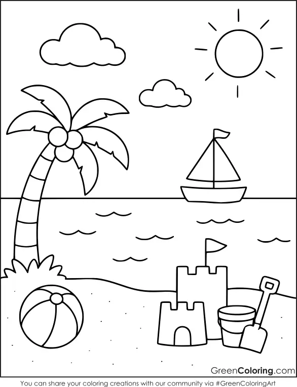 summer coloring page