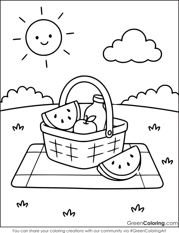 summer coloring page