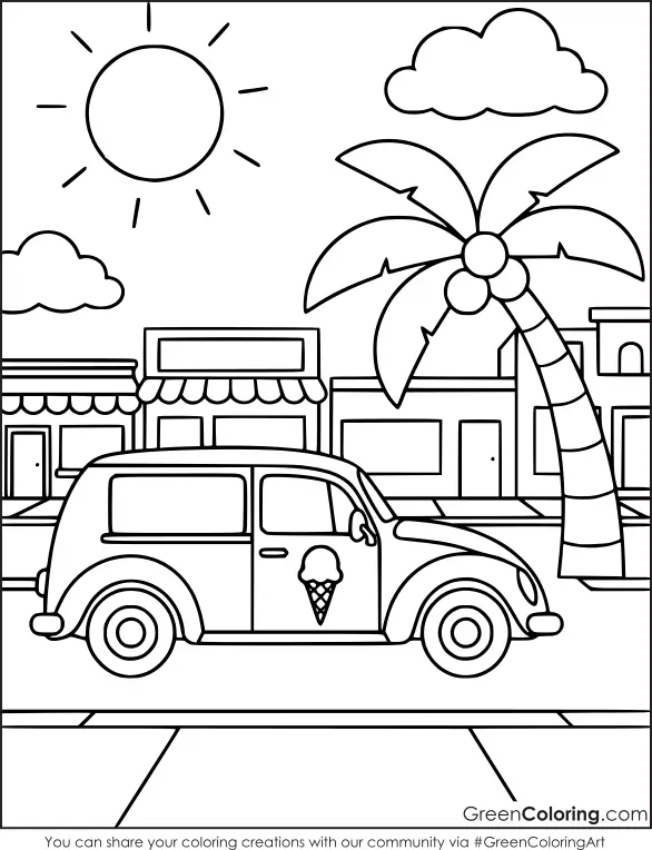 free printable summer coloring pages