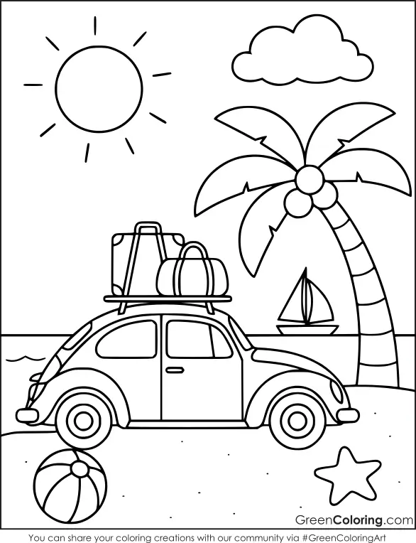 free printable summer coloring pages