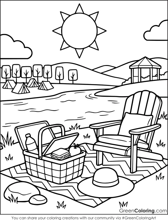 summer fun coloring pages