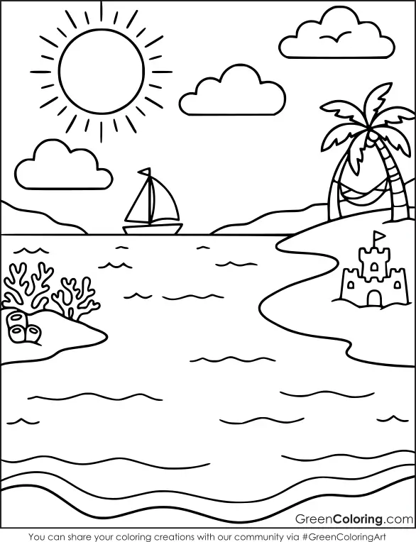 summer coloring pages for kids
