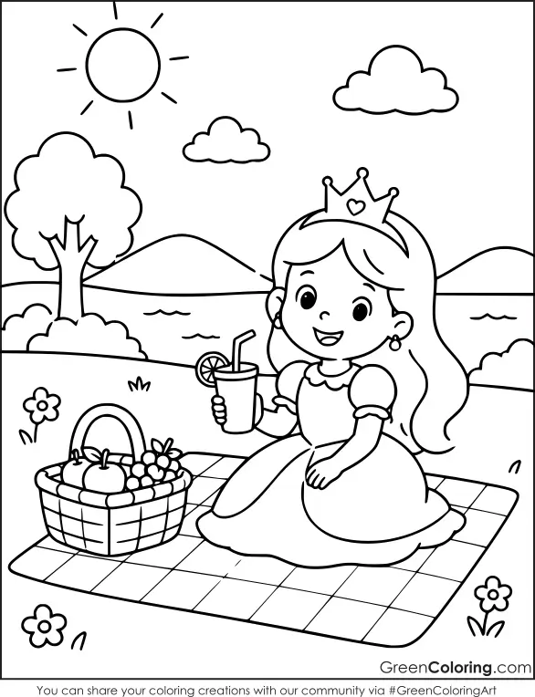 Summer Princess Coloring Pages