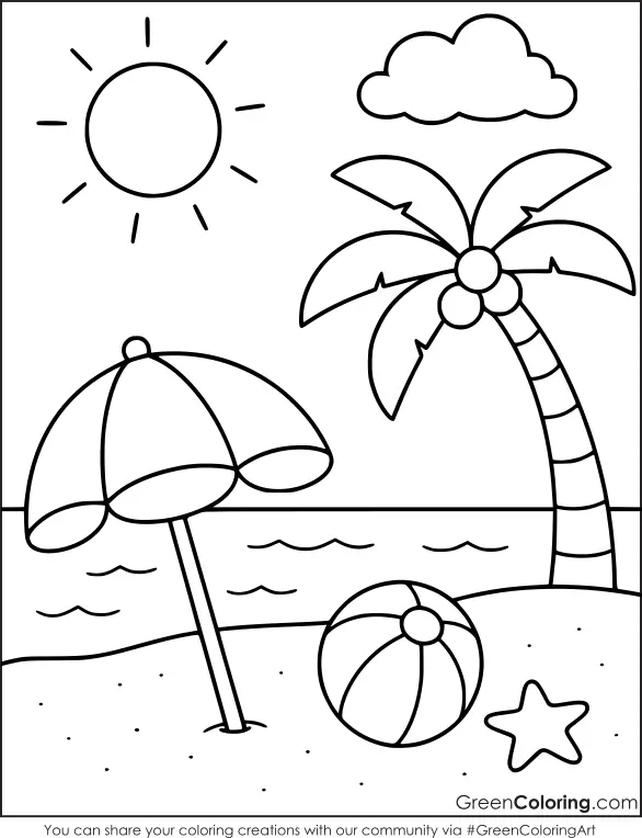 summer coloring pictures for kids