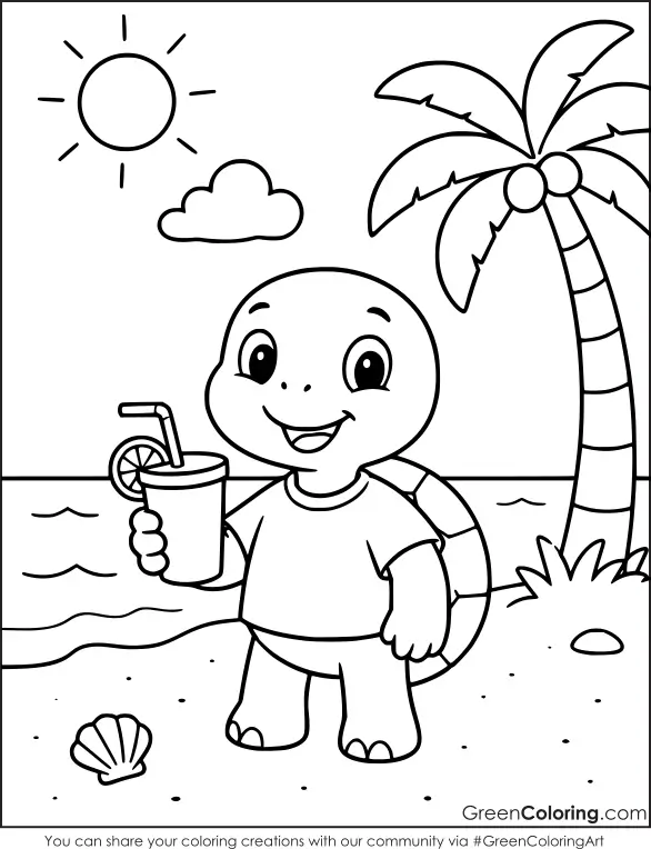 summer dinosaur coloring pictures for kids