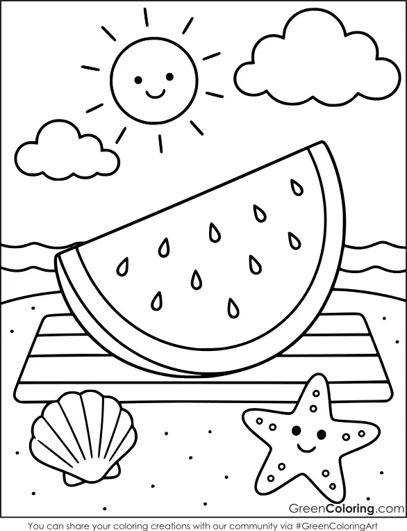 summer coloring pages