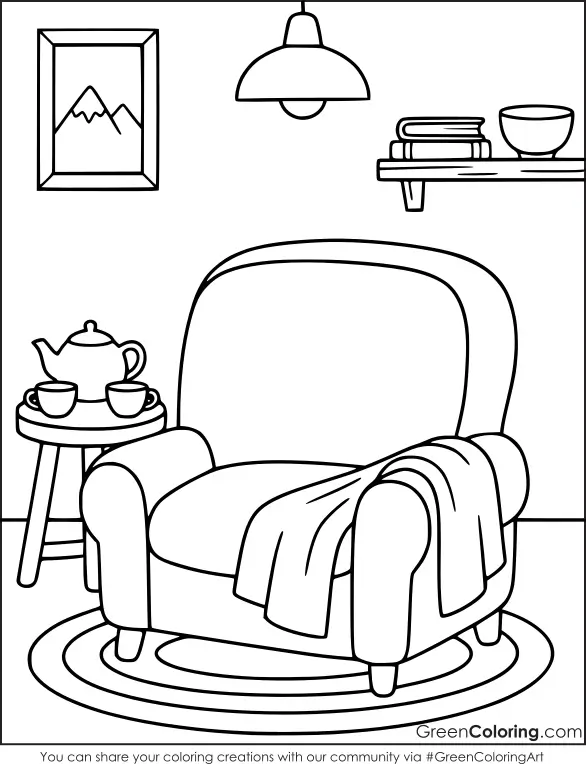 Printable Cozy Coloring Pages PDF Free