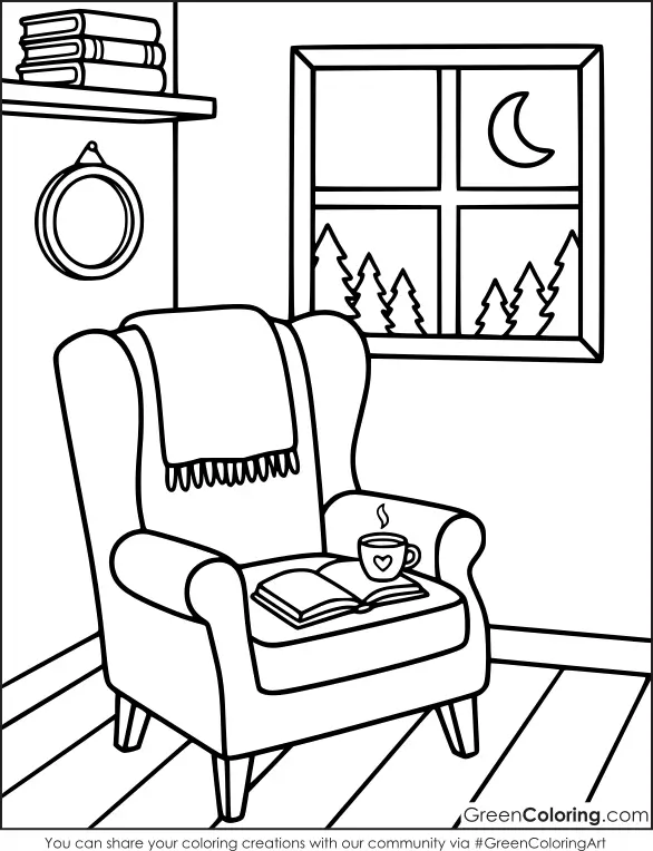 Printable Cozy Coloring Pages PDF Free
