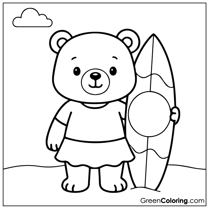 Free Beach Coloring Sheets