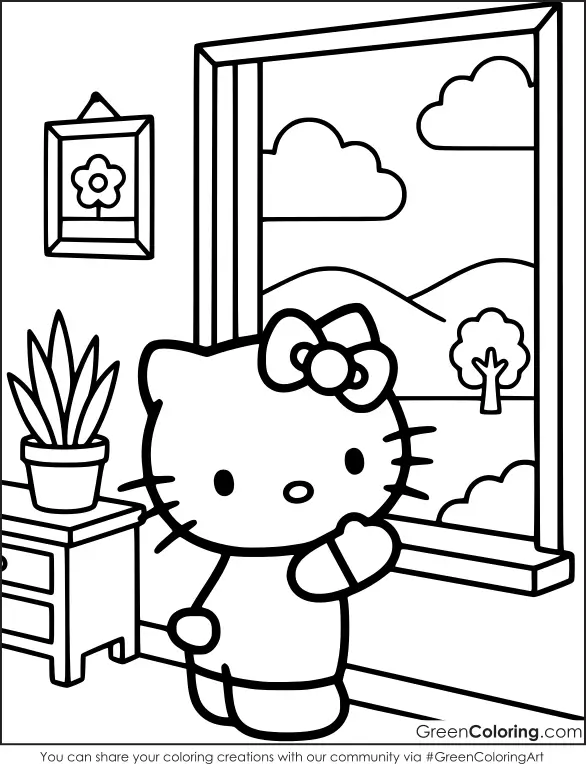 Coloring Pages Hello Kitty