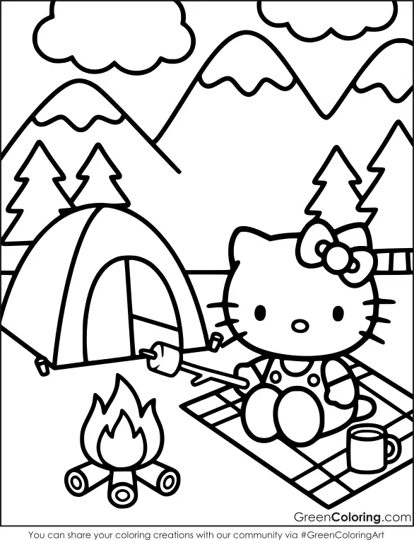 Hello Kitty Coloring Pages
