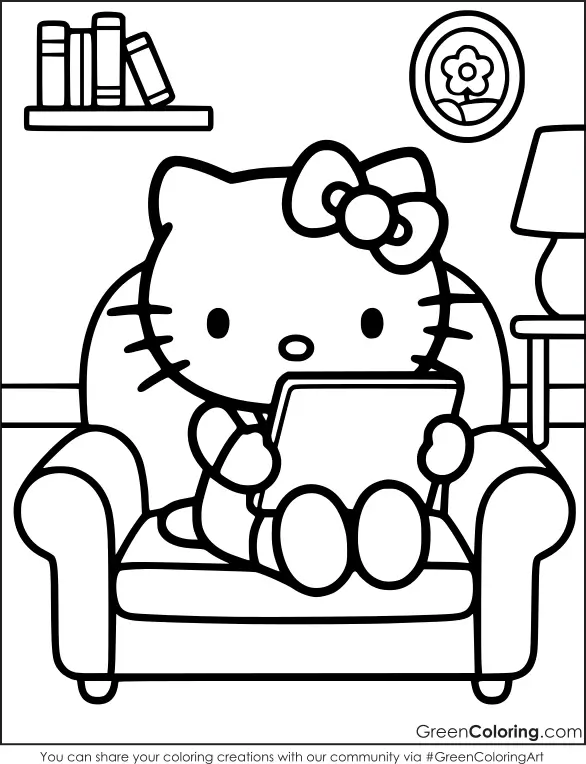 free hello kitty coloring pages