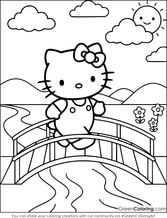 hello kitty printable coloring pages