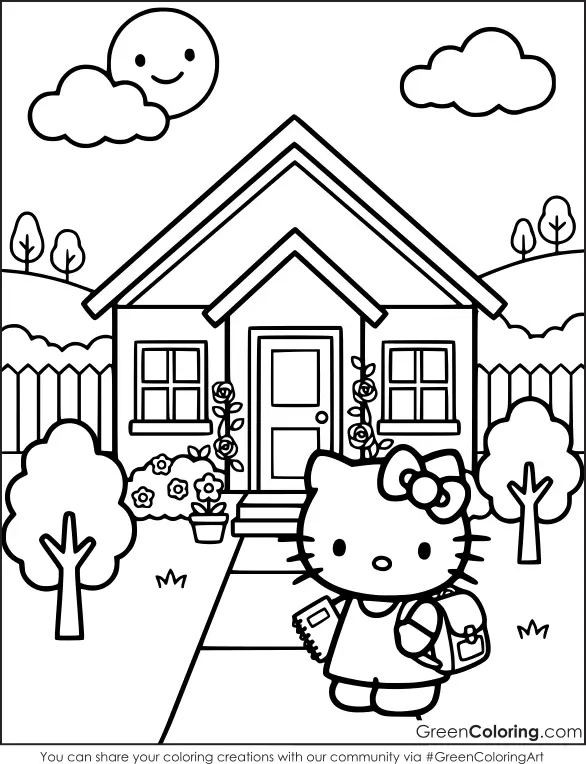 hello kitty and friends coloring pages​