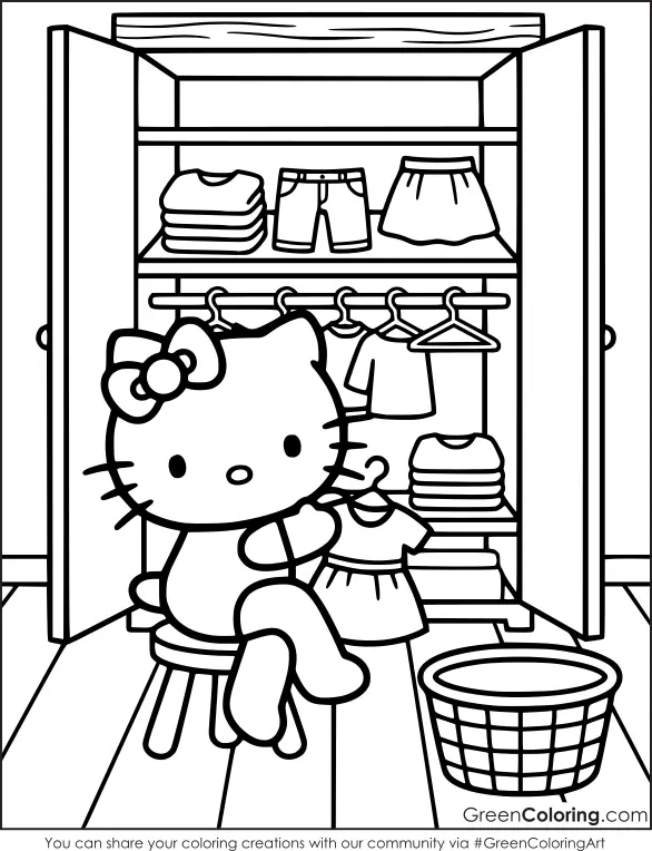 printable hello kitty coloring pictures for kids