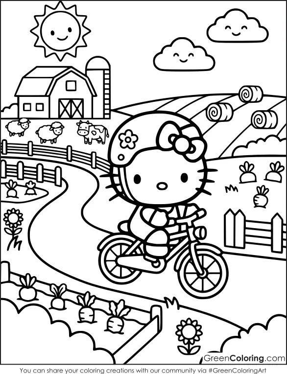 hello kitty coloring pictures to print