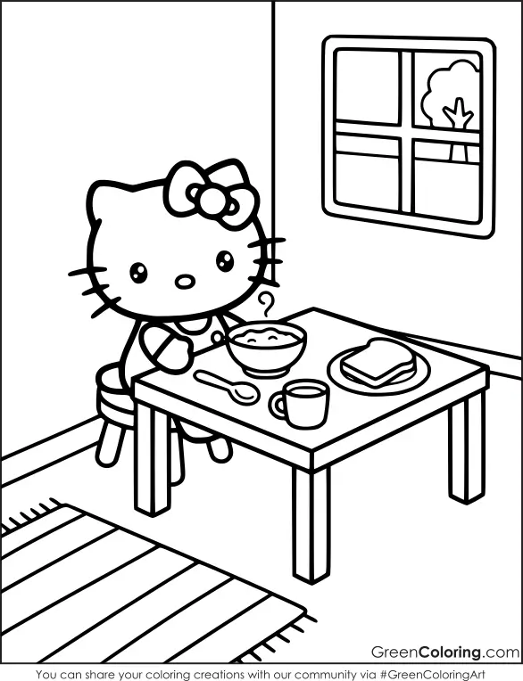 hello kitty coloring sheets