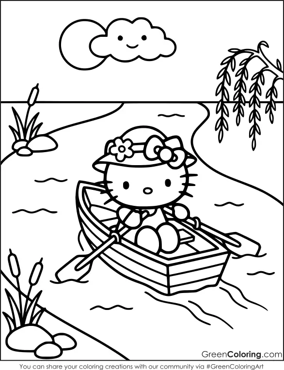 coloring pages hello kitty and friends
