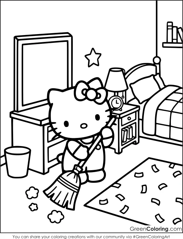 Hello Kitty Coloring Sheet for Kids