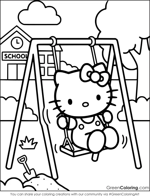 Hello Kitty Coloring Pages