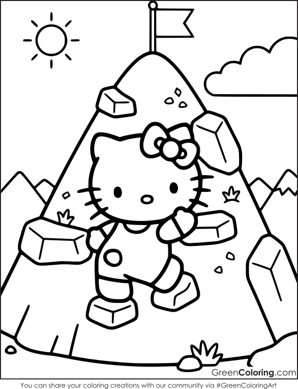 hello kitty coloring pages pdf free