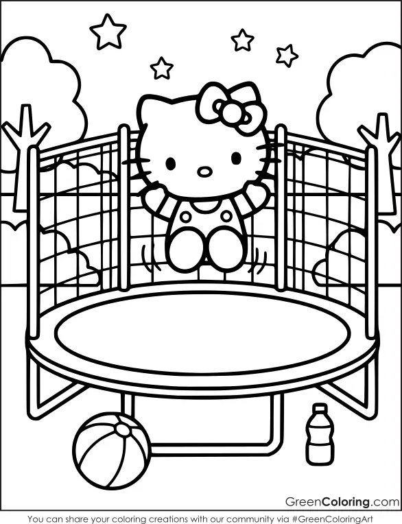 Hello Kitty Coloring Page