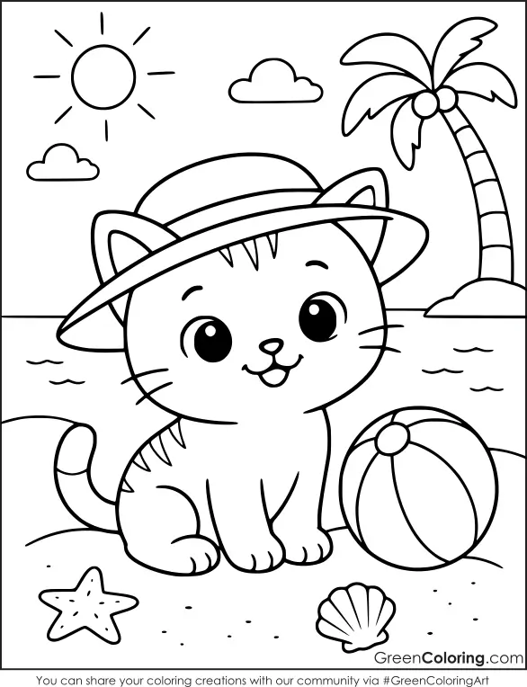 Printable Kitten Coloring Pages