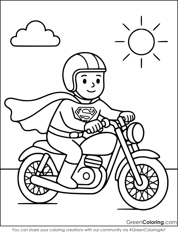 Printable Motorcycle Coloring Pages