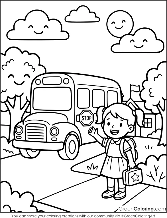 Cute Back to School Coloring Pages PDF