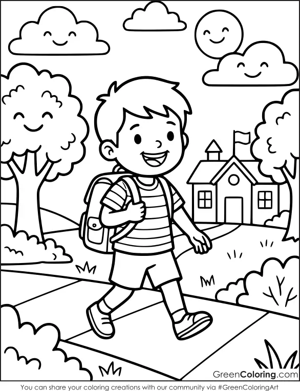 Back to School Coloring Sheets