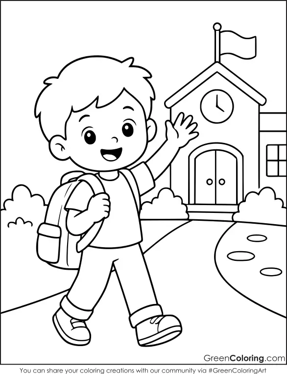 Back to School Coloring Sheet for Kids