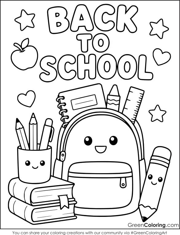 Back to School Coloring Pages PDF