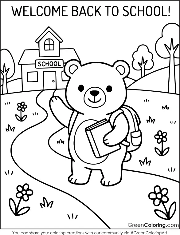 Cute Back to School Coloring Pages PDF