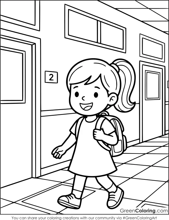 Easy Back to School Coloring Pages