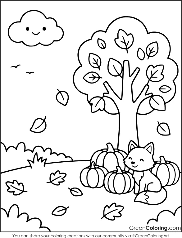 Fall Animal Coloring Pages Free Printable