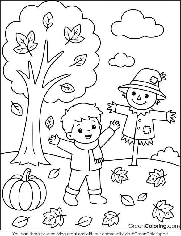 fall coloring pictures printable