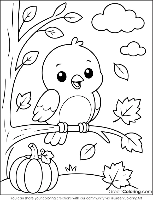 fall coloring pictures to print