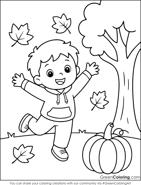 Fall Coloring Pages PDF