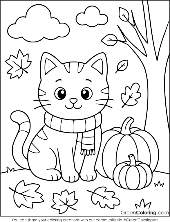 Fall Coloring Pages PDF