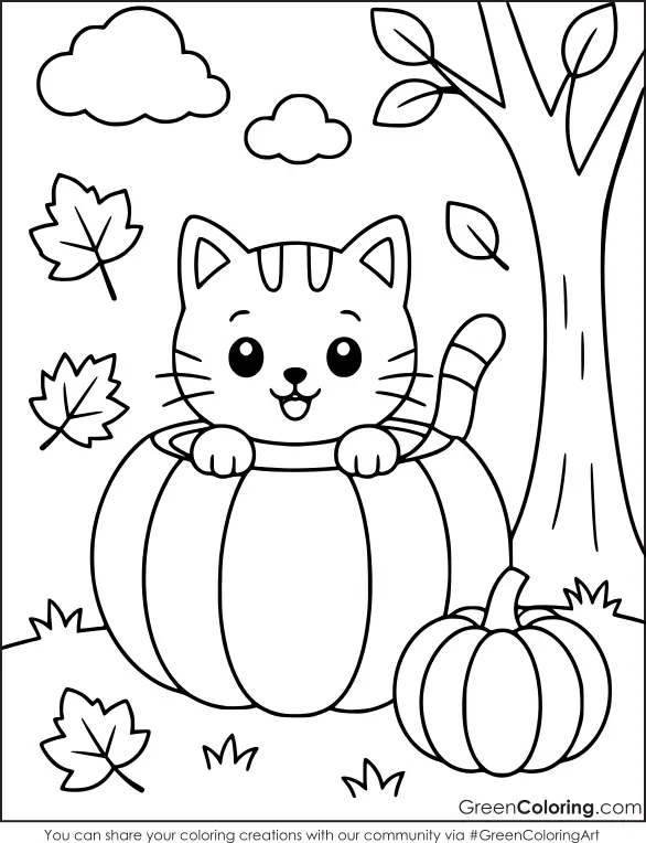 Fall Coloring Pages PDF Printable