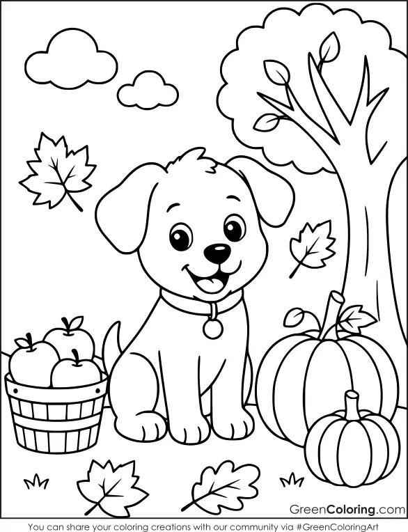 Fall Coloring Pages PDF Printable